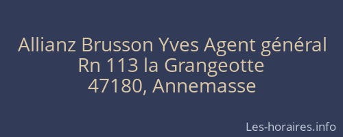 Allianz Brusson Yves Agent général