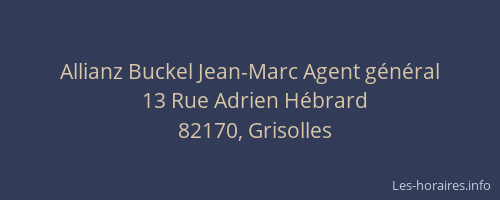 Allianz Buckel Jean-Marc Agent g&eacute;n&eacute;ral