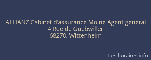 ALLIANZ Cabinet d'assurance Moine Agent général