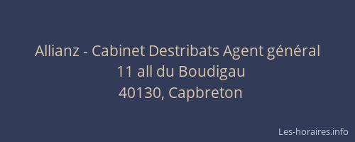 Allianz - Cabinet Destribats Agent g&eacute;n&eacute;ral