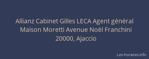 Allianz Cabinet Gilles LECA Agent général