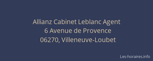 Allianz Cabinet Leblanc Agent