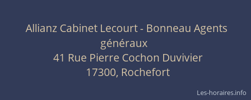 Allianz Cabinet Lecourt - Bonneau Agents généraux