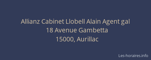 Allianz Cabinet Llobell Alain Agent gal