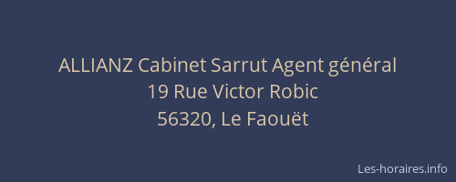 ALLIANZ Cabinet Sarrut Agent g&eacute;n&eacute;ral