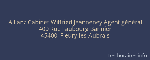 Allianz Cabinet Wilfried Jeanneney Agent général