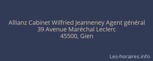 Allianz Cabinet Wilfried Jeanneney Agent général