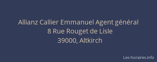 Allianz Callier Emmanuel Agent g&eacute;n&eacute;ral