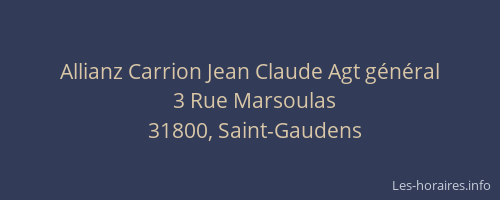 Allianz Carrion Jean Claude Agt général