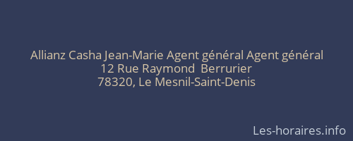 Allianz Casha Jean-Marie Agent général Agent général