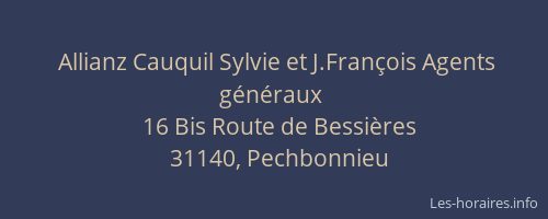Allianz Cauquil Sylvie et J.François Agents généraux