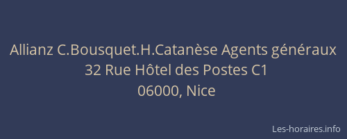 Allianz C.Bousquet.H.Catanèse Agents généraux