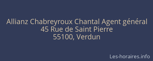 Allianz Chabreyroux Chantal Agent général