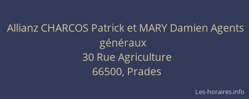 Allianz CHARCOS Patrick et MARY Damien Agents g&eacute;n&eacute;raux