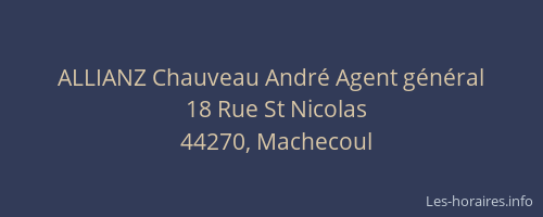ALLIANZ Chauveau André Agent général