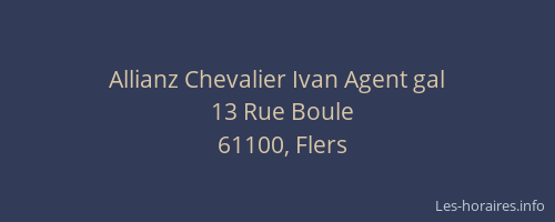 Allianz Chevalier Ivan Agent gal