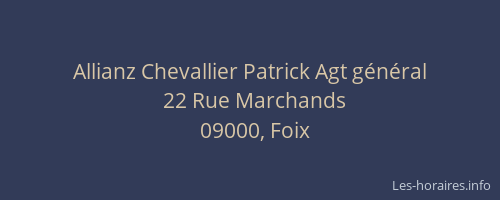 Allianz Chevallier Patrick Agt général