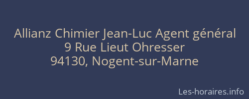 Allianz Chimier Jean-Luc Agent général