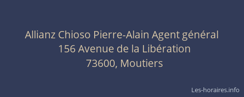 Allianz Chioso Pierre-Alain Agent g&eacute;n&eacute;ral
