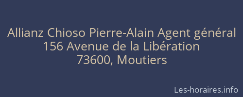 Allianz Chioso Pierre-Alain Agent général