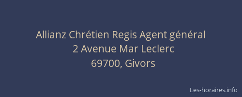 Allianz Chrétien Regis Agent général