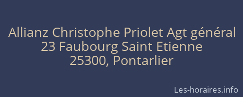 Allianz Christophe Priolet Agt général