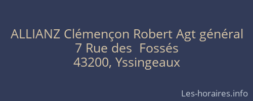 ALLIANZ Clémençon Robert Agt général