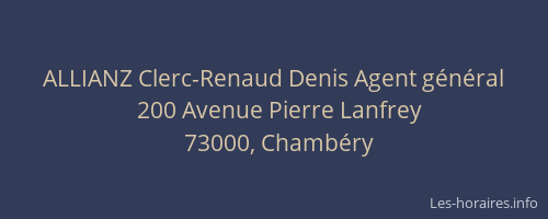 ALLIANZ Clerc-Renaud Denis Agent général