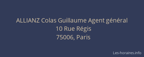 ALLIANZ Colas Guillaume Agent général