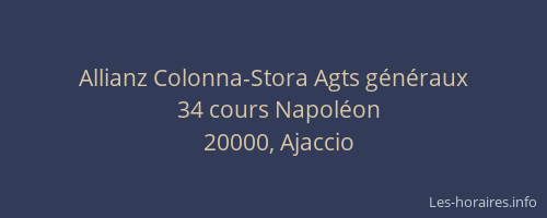 Allianz Colonna-Stora Agts généraux