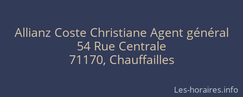 Allianz Coste Christiane Agent général