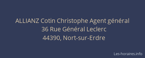 ALLIANZ Cotin Christophe Agent général