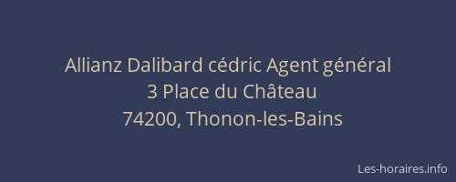 Allianz Dalibard cédric Agent général