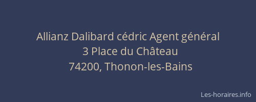 Allianz Dalibard c&eacute;dric Agent g&eacute;n&eacute;ral