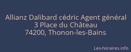 Allianz Dalibard cédric Agent général