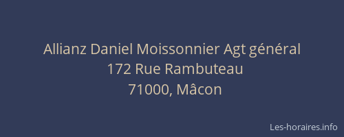 Allianz Daniel Moissonnier Agt général