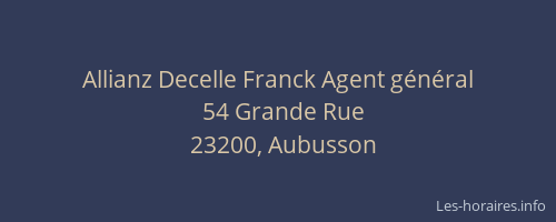 Allianz Decelle Franck Agent général