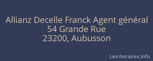 Allianz Decelle Franck Agent général