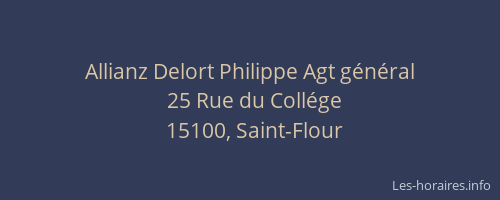 Allianz Delort Philippe Agt g&eacute;n&eacute;ral