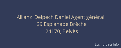 Allianz  Delpech Daniel Agent g&eacute;n&eacute;ral