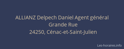 ALLIANZ Delpech Daniel Agent g&eacute;n&eacute;ral