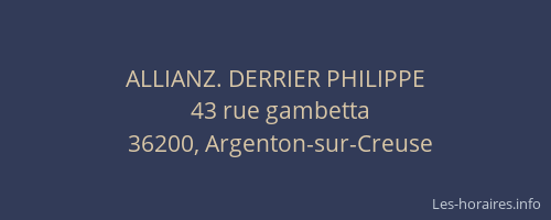 ALLIANZ. DERRIER PHILIPPE