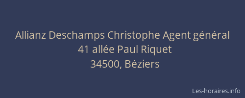 Allianz Deschamps Christophe Agent général