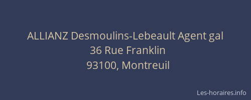 ALLIANZ Desmoulins-Lebeault Agent gal