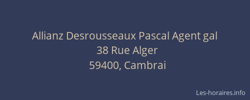 Allianz Desrousseaux Pascal Agent gal