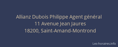 Allianz Dubois Philippe Agent g&eacute;n&eacute;ral
