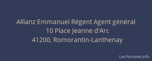 Allianz Emmanuel R&eacute;gent Agent g&eacute;n&eacute;ral