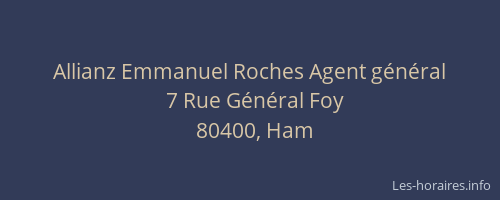 Allianz Emmanuel Roches Agent g&eacute;n&eacute;ral