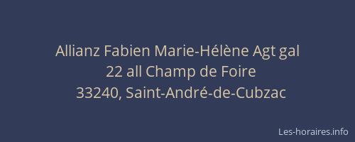 Allianz Fabien Marie-H&eacute;l&egrave;ne Agt gal
