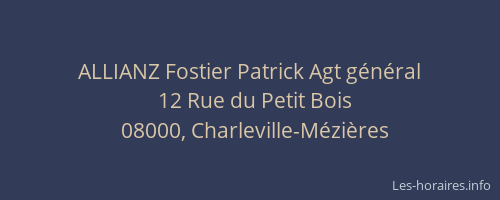 ALLIANZ Fostier Patrick Agt général